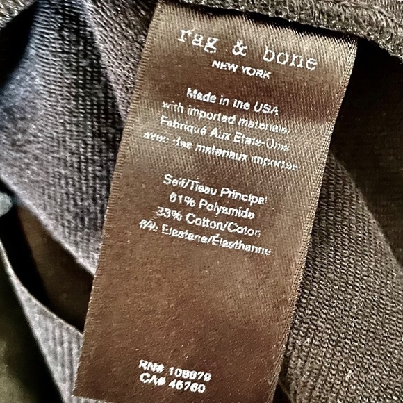 RAG & BONE Simone Leopard Print Zip Pocket Pants Black Gray Animal Crop Size 0 - Picture 14 of 16